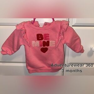 Pink 'Be Mine' baby set